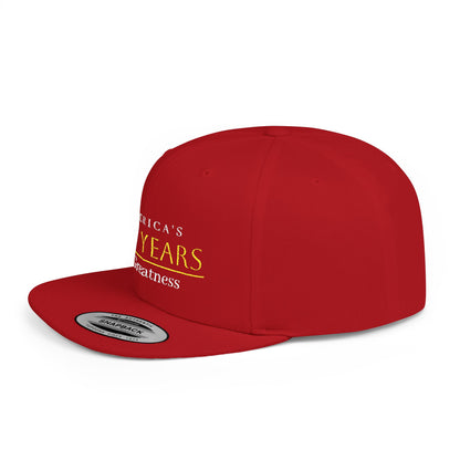 "Celebrating 250 Years" Gold Embroidered Flat Bill Cap