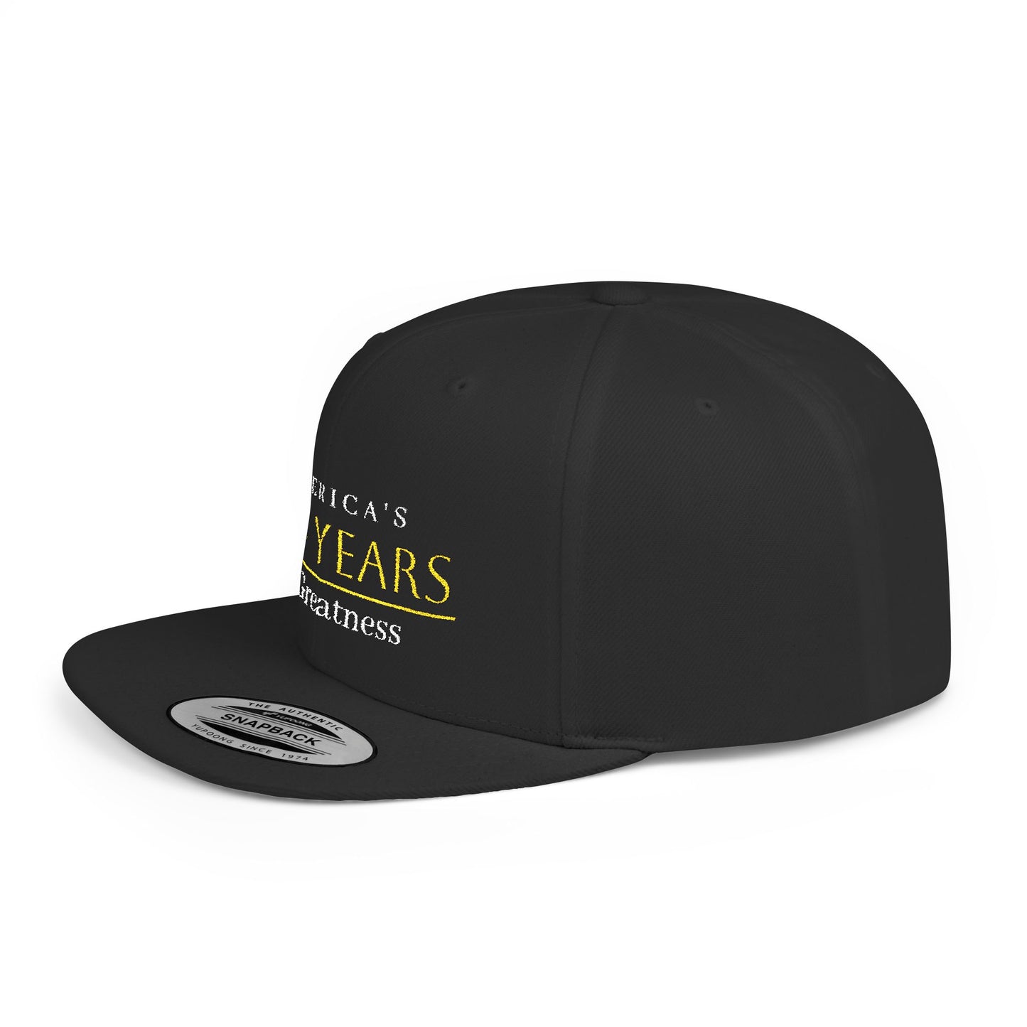 "Celebrating 250 Years" Gold Embroidered Flat Bill Cap